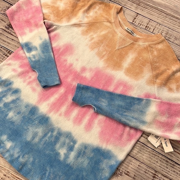 Theo & Spence Rainbow Ombre Tie Dye Crewneck - Picture 2 of 4